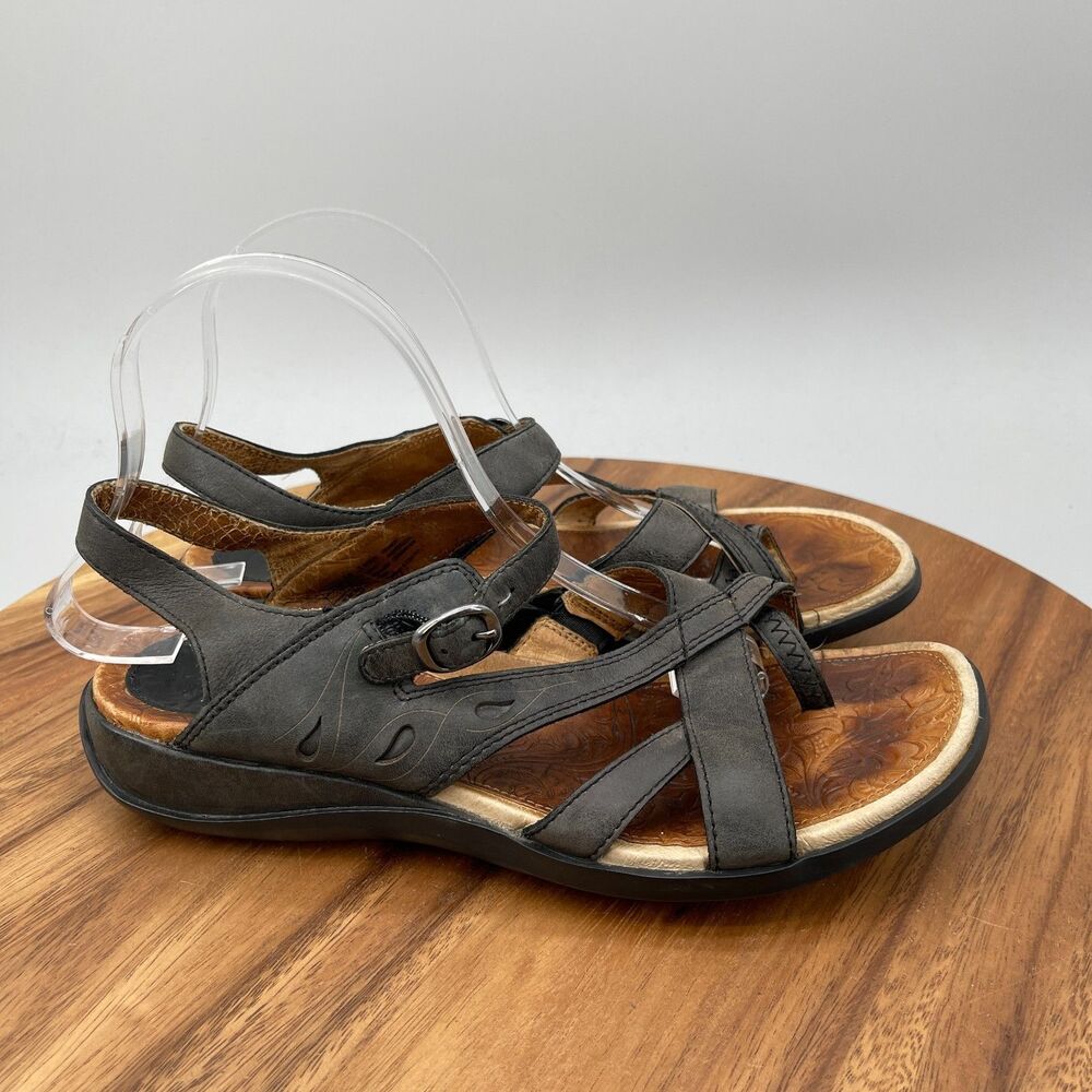 Ariat Sandals Womens Size 9.5 Black Leather Casual Comfort Slingback